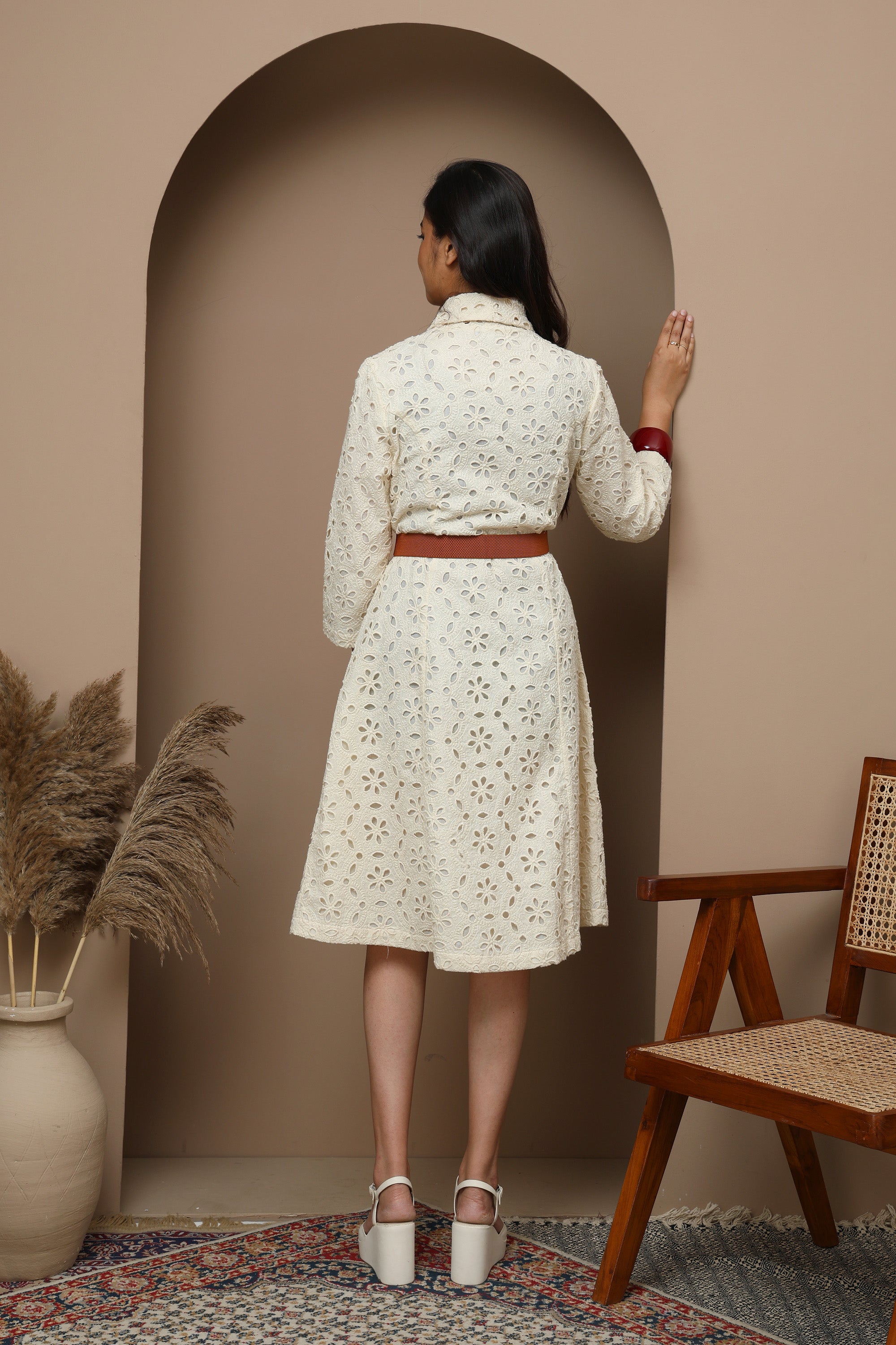 Hakoba Kora Cotton Blazer-Style Dress for Women