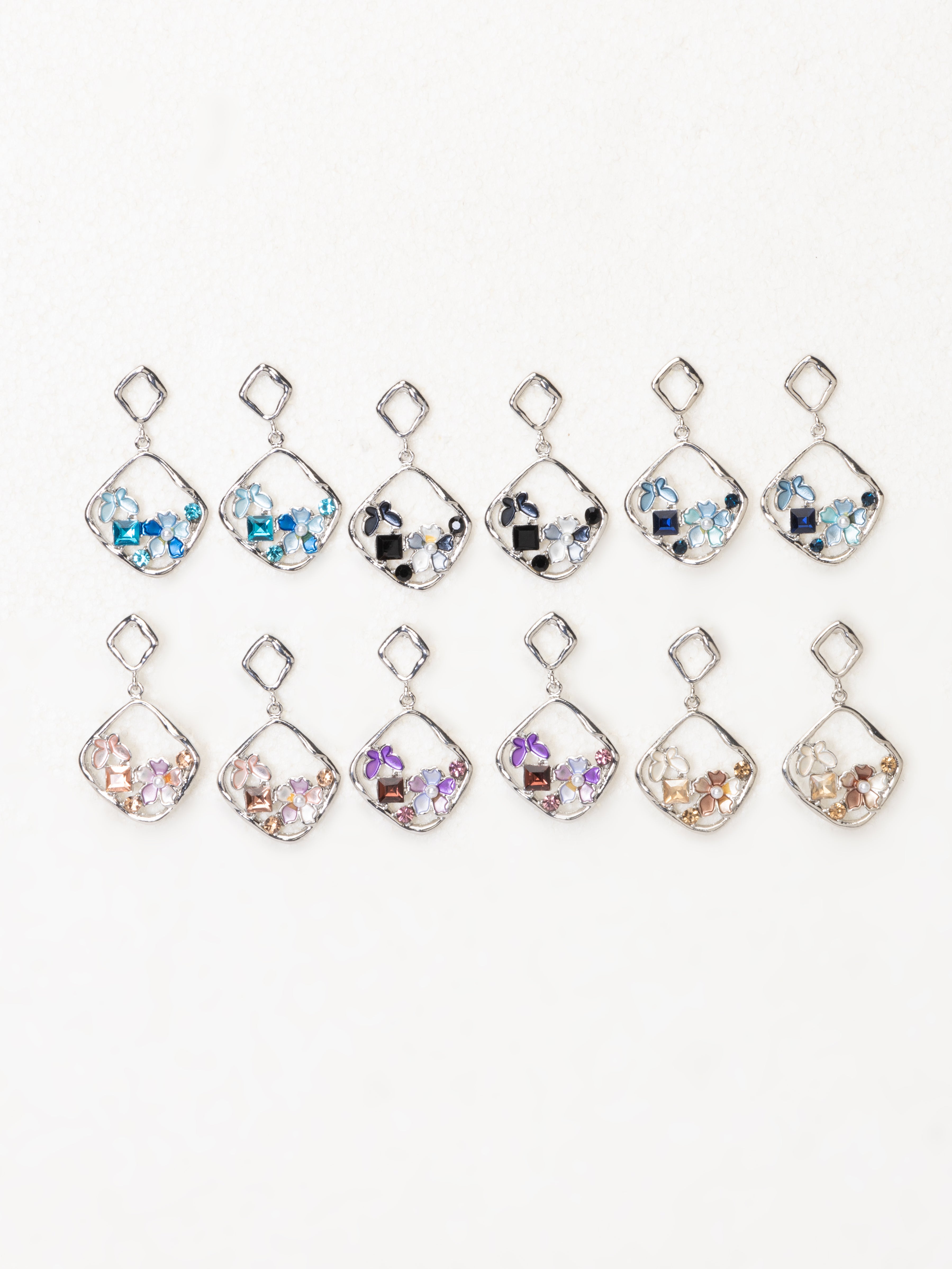 Multicolor Crystal Dangle Earrings