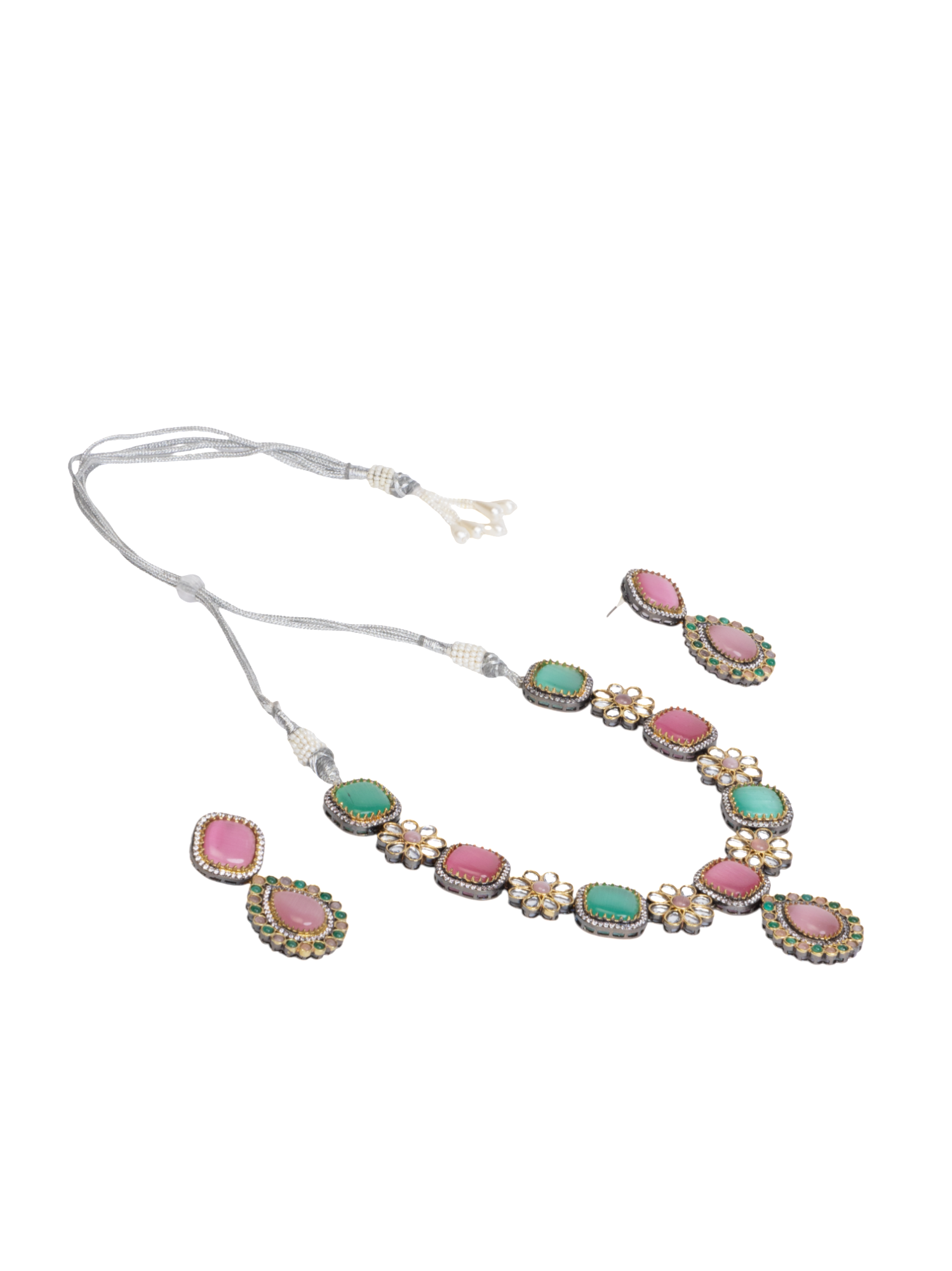 Mint Green & Pink Choker Set