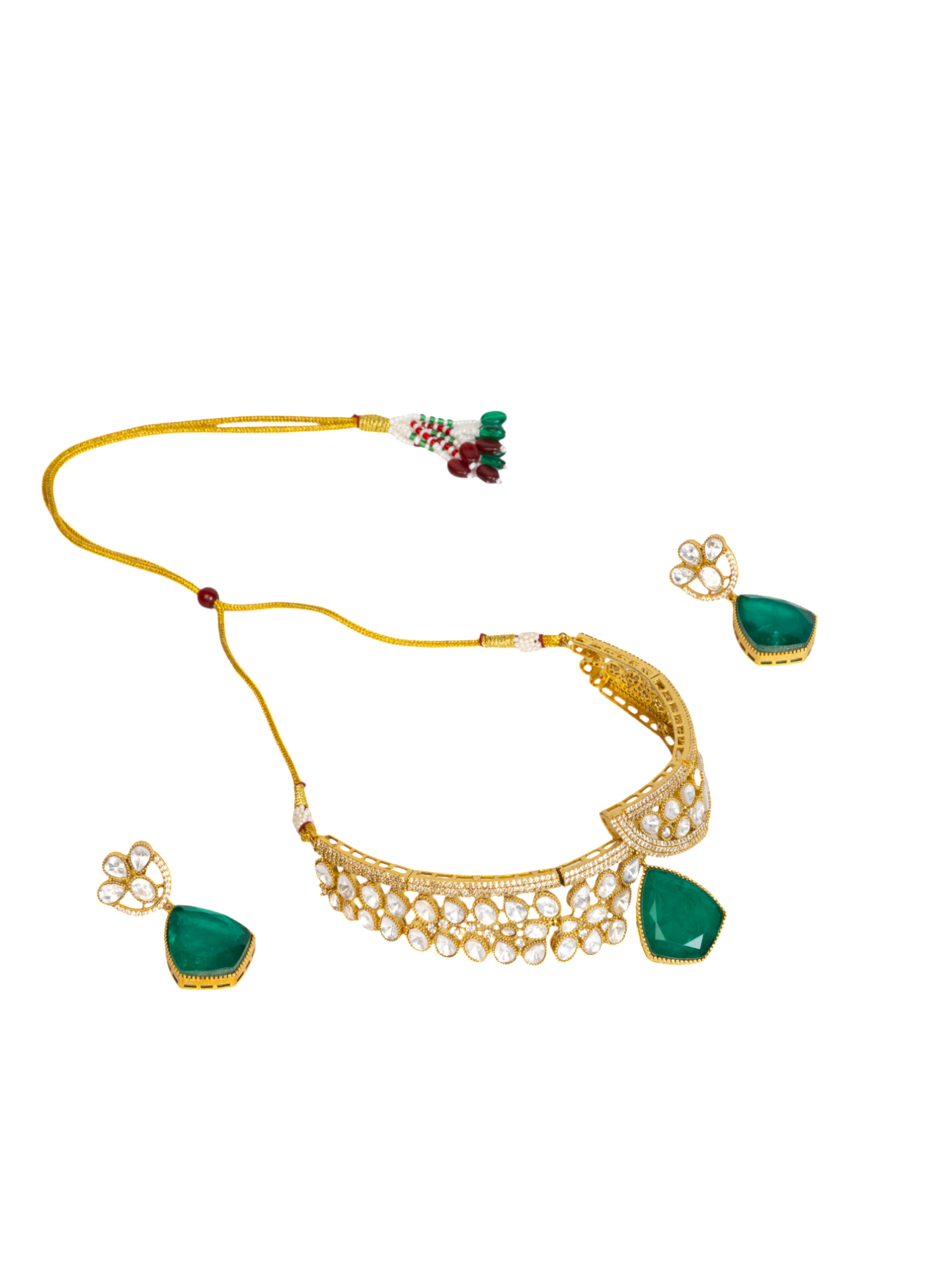 Green Kundan Choker Set